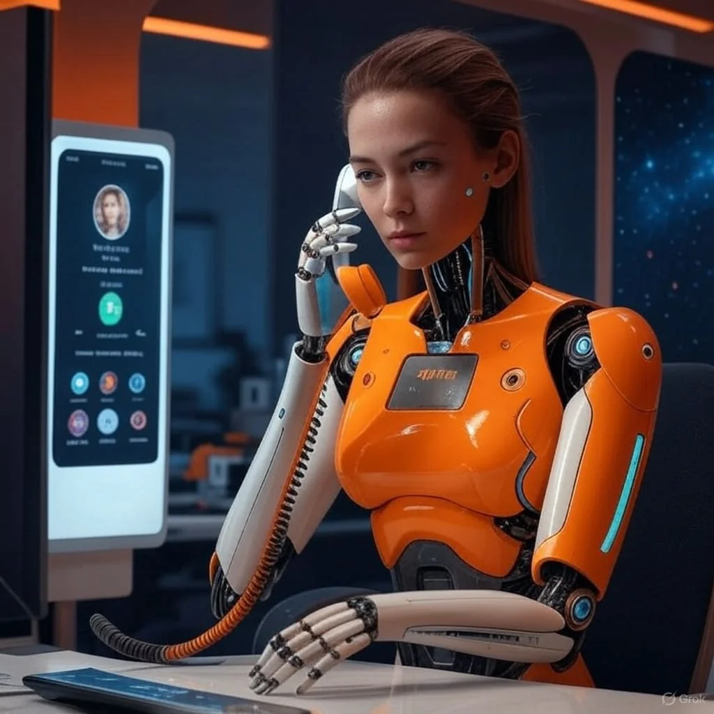 AI inbound call agent illustration handling customer appointments and FAQs