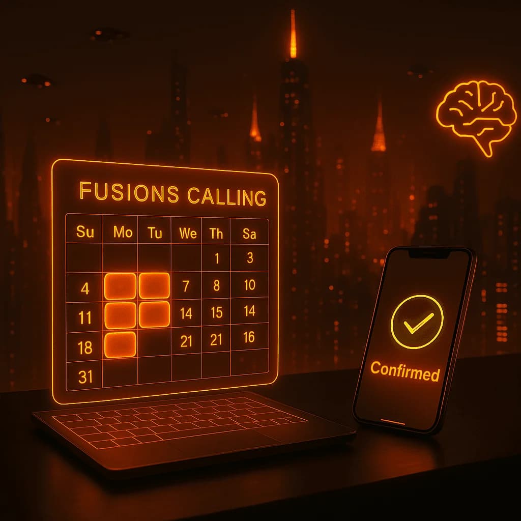 AI-powered calendar interface for automated appointment booking and reminders